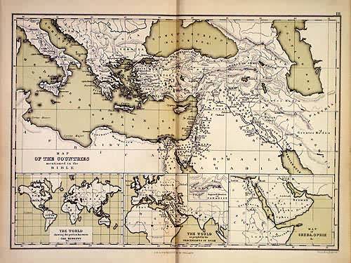 Map Of The Countries Mentioned In The Bible Art Source International