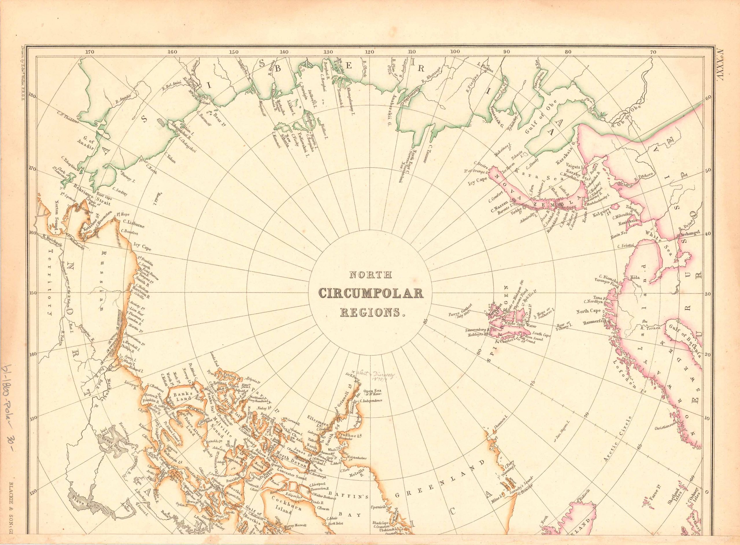 Map Of Canada North Circumpolar - BL 1860 POLAR Scaled 