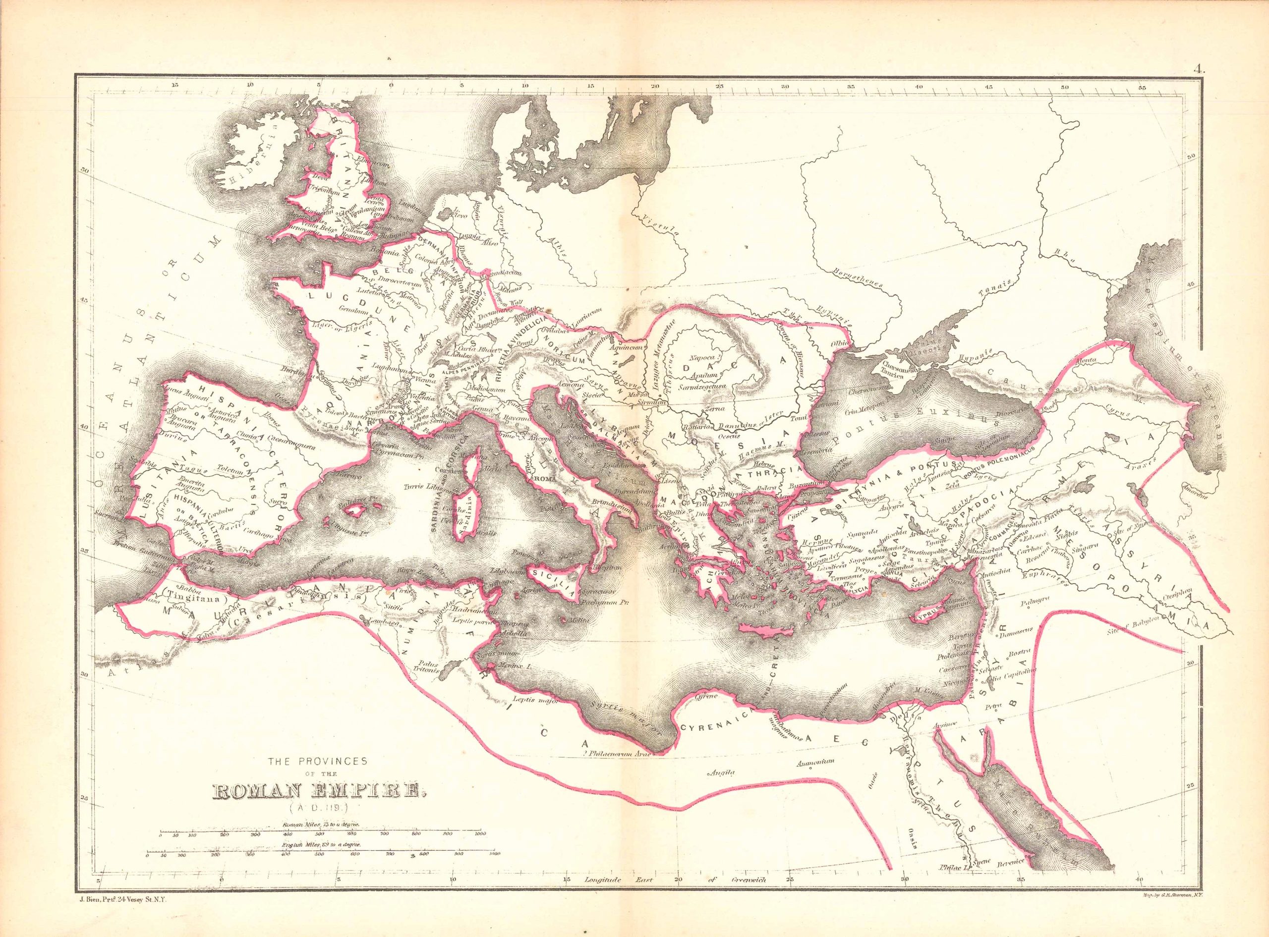 The Provinces of the Roman Empire (A.D. 119) - Art Source International