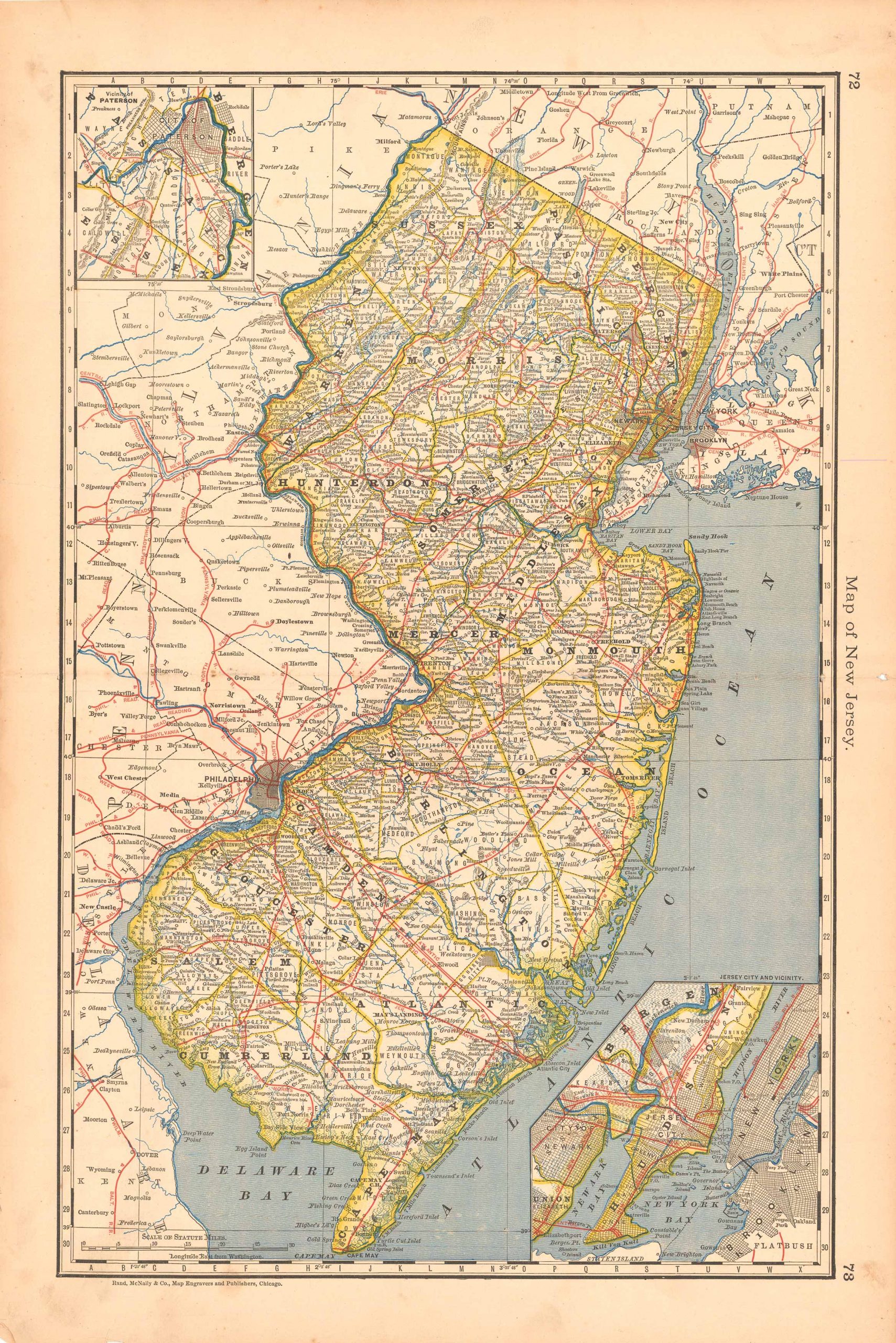 Map of New Jersey - Art Source International