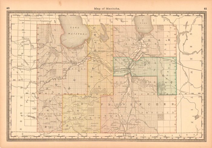 Map Of Manitoba - Art Source International