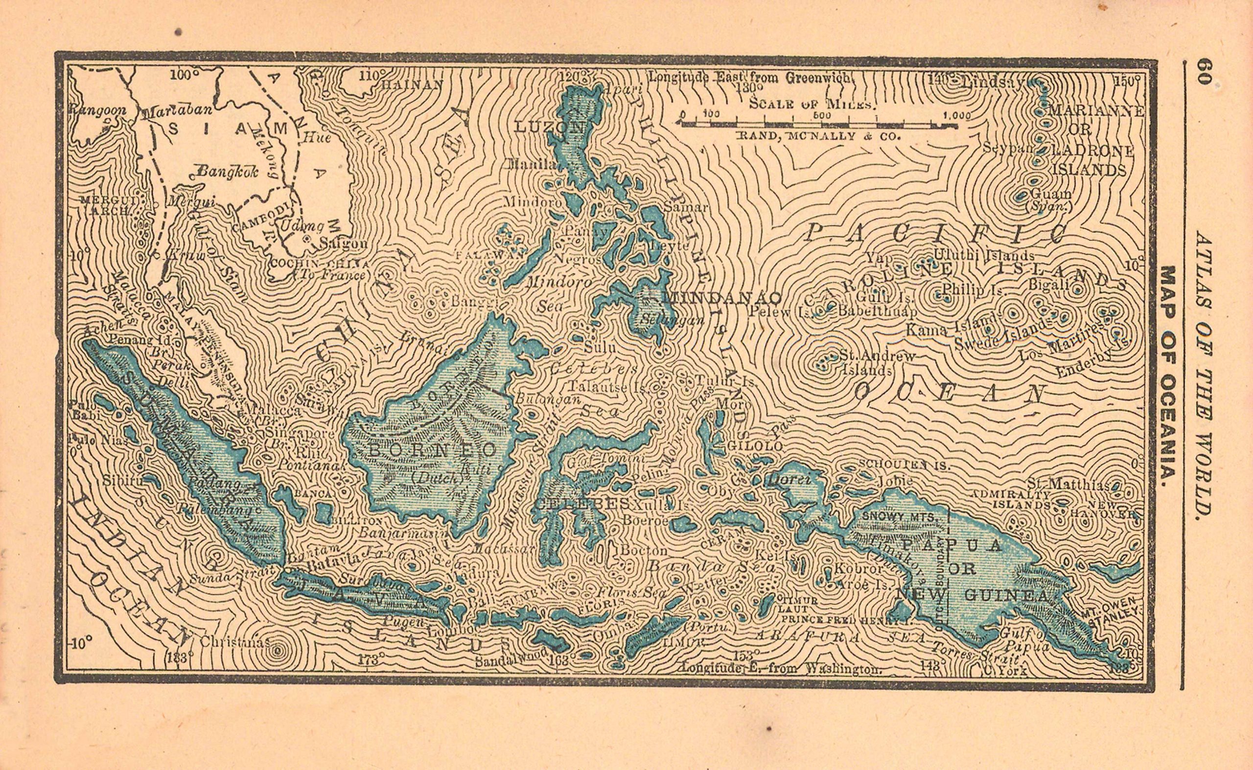 Map of Oceania - Art Source International