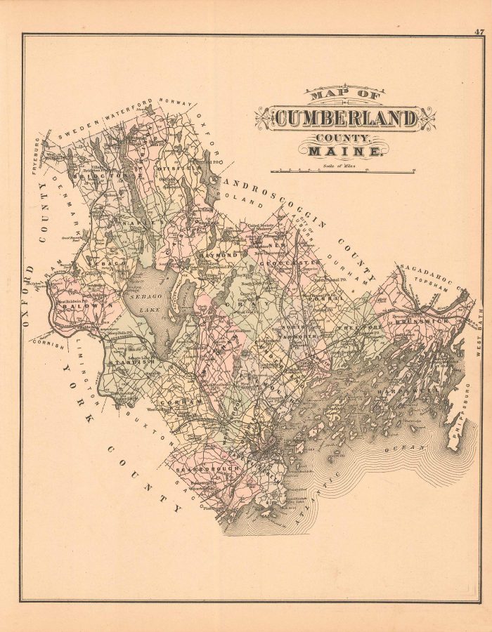 Colby's 1884 Map Of Cumberland County, Maine DO NOT SELL - Art Source ...