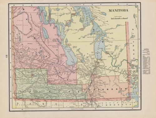 Vintage Antique Manitoba Maps