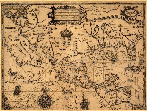 Old map of America