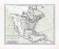Old map of North America and Central America