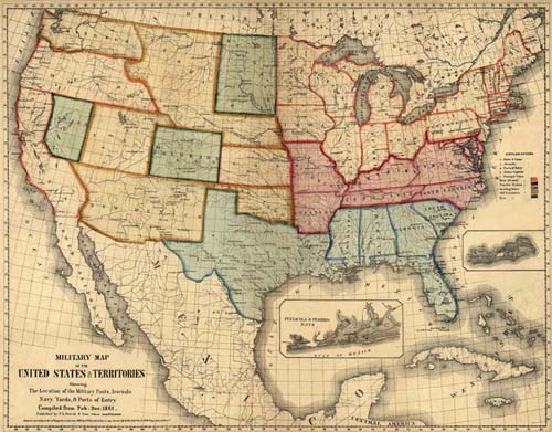 Old map of America