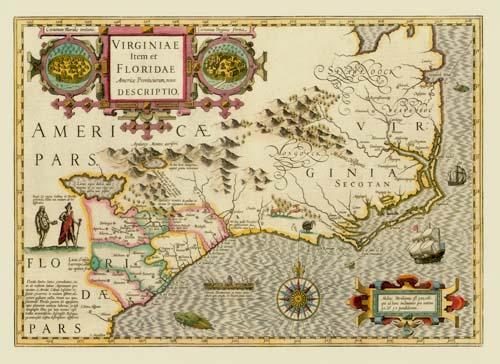 The American Southeast in 1606 (Virginia and Florida)
