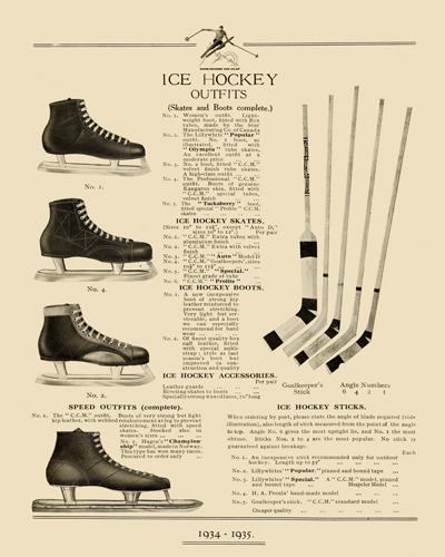 Ice Hockey Outfits - 1934-1935 Season