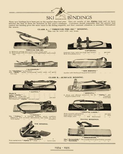 Ski Bindings - 1934-1935 Season