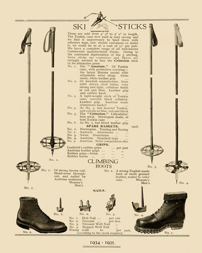 Ski Sticks - 1934-1935 Season