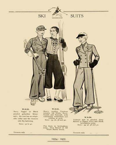 Ski Suits - 1934-1935 Season