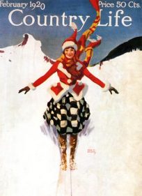 Vintage Skiing Magazine Cover - Country Life
