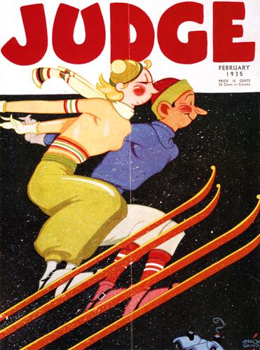 Vintage Skiing Magazine Cover - Judge Magazine