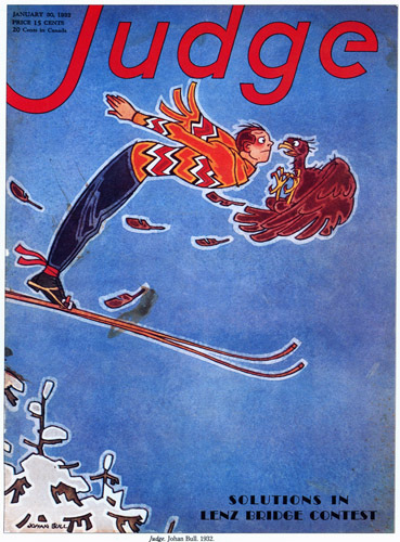 Vintage Skiing Magazine Cover - Judge Magazine