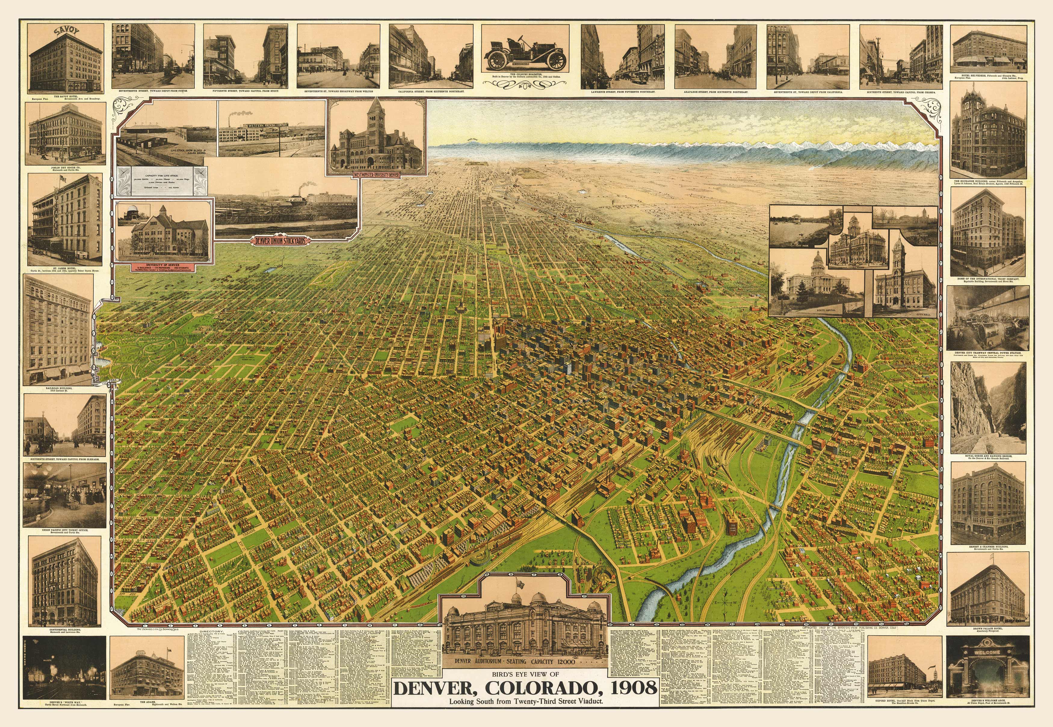 Bird's eye view of Denver Bird's eye view of Denver