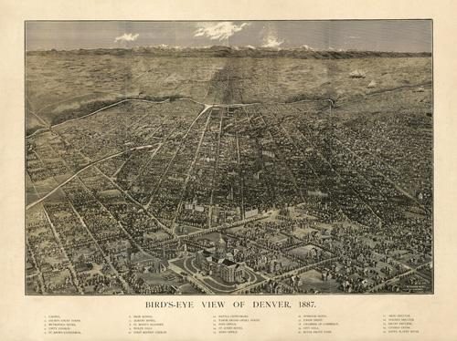 Bird's-eye view of Denver