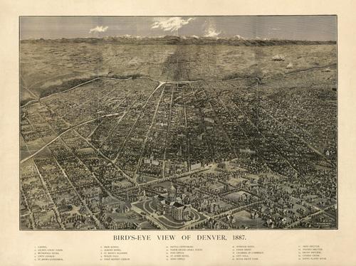 Bird's-eye view of Denver