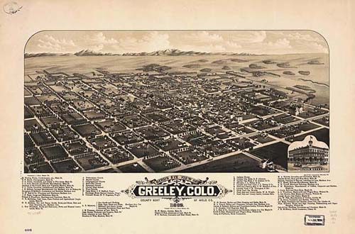 Bird's eye view of Greeley