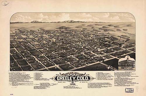 Bird's eye view of Greeley