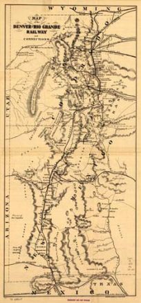 Map of the Denver & Rio Grande Railway