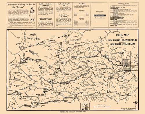 Trail Map of Boulder's Playground - Boulder