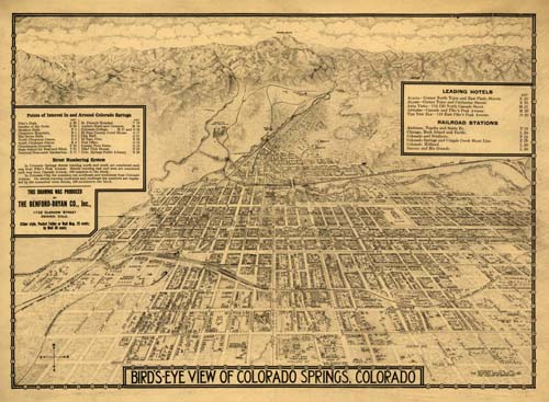 Bird's-eye-view of Colorado Springs Bird's-eye-view of Colorado Springs