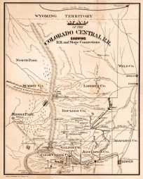 Map of the Colorado Central R.R. Showing R.R. and Stage Connections