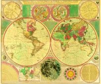 Bowle's New & Accurate Map of the World or Terrestrial Globe