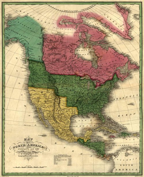 Map of North America Including all the Recent Geographical Discoveries