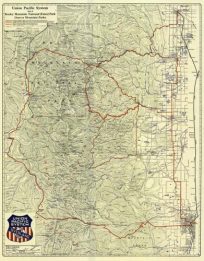Union Pacific System Map of Rocky Mountain National (Estes) Park - Denver Mountain Parks