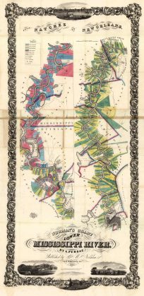 Norman's Chart of the Lower Mississippi River - from Natchez to New Orleans