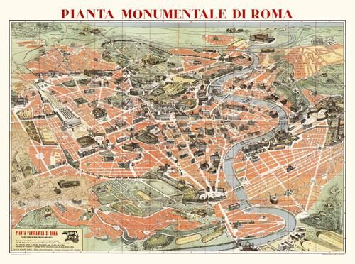 Pianta Monumentale di Roma (Map of Monuments of Rome)