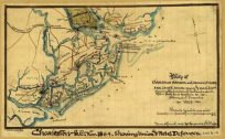 Map of Charleston Harbor with Morris Island and James
