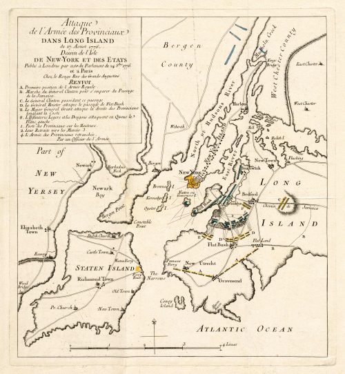 Attaque de l'armee des provinciaux dans Long Island du 27 Aoust 1776 [Attack of the provincial army on Long Island 27 August 1776]