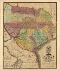 Map of Texas with Maps of the Adjoining States