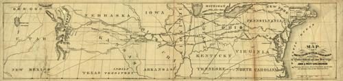 Map of Route to the Kansas Gold Mines