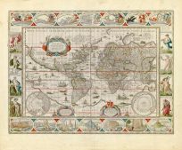 Nova Totius Terrarum Orbis Geographica ac Hydrographica Tabula (The Entire World and a New Geographical Hydrographica Board)