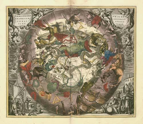 Haemishaerivm Scenographicum Australe Coeli Stellati et Terrae [The southern hemisphere of both the starry vault and the Earth
