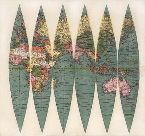 Rand McNally's Twelve Inch Terrestrial Globe Gores