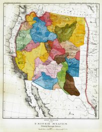 Powell's Arid Region of the U.S. Showing Drainage Districts