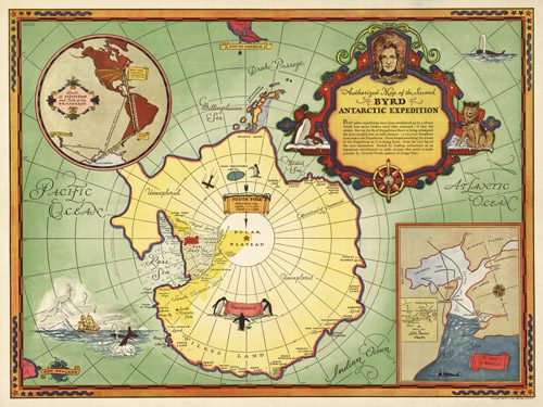 Authorized Map of the Second Byrd Antarctic Expedition