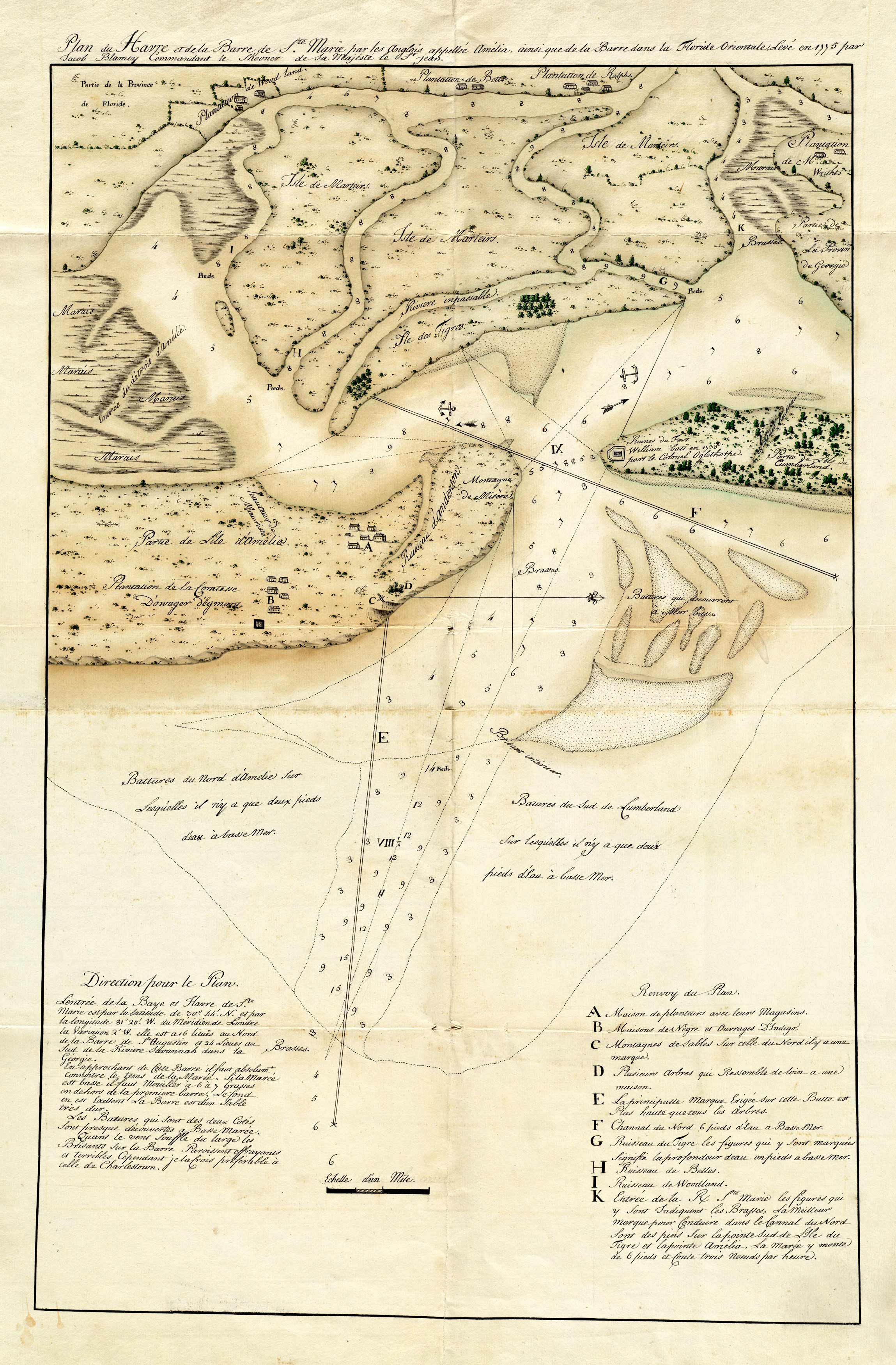 Plan du Havre et de la barre de Ste. Marie par les Angloises appelle�e Ame�lia Plan du Havre et de la barre de Ste. Marie par les Angloises appelle�e Ame�lia