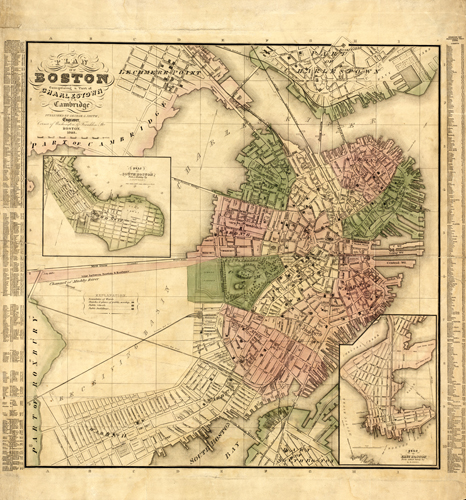 Plan of Boston comprising a part of Charlestown and Cambridge