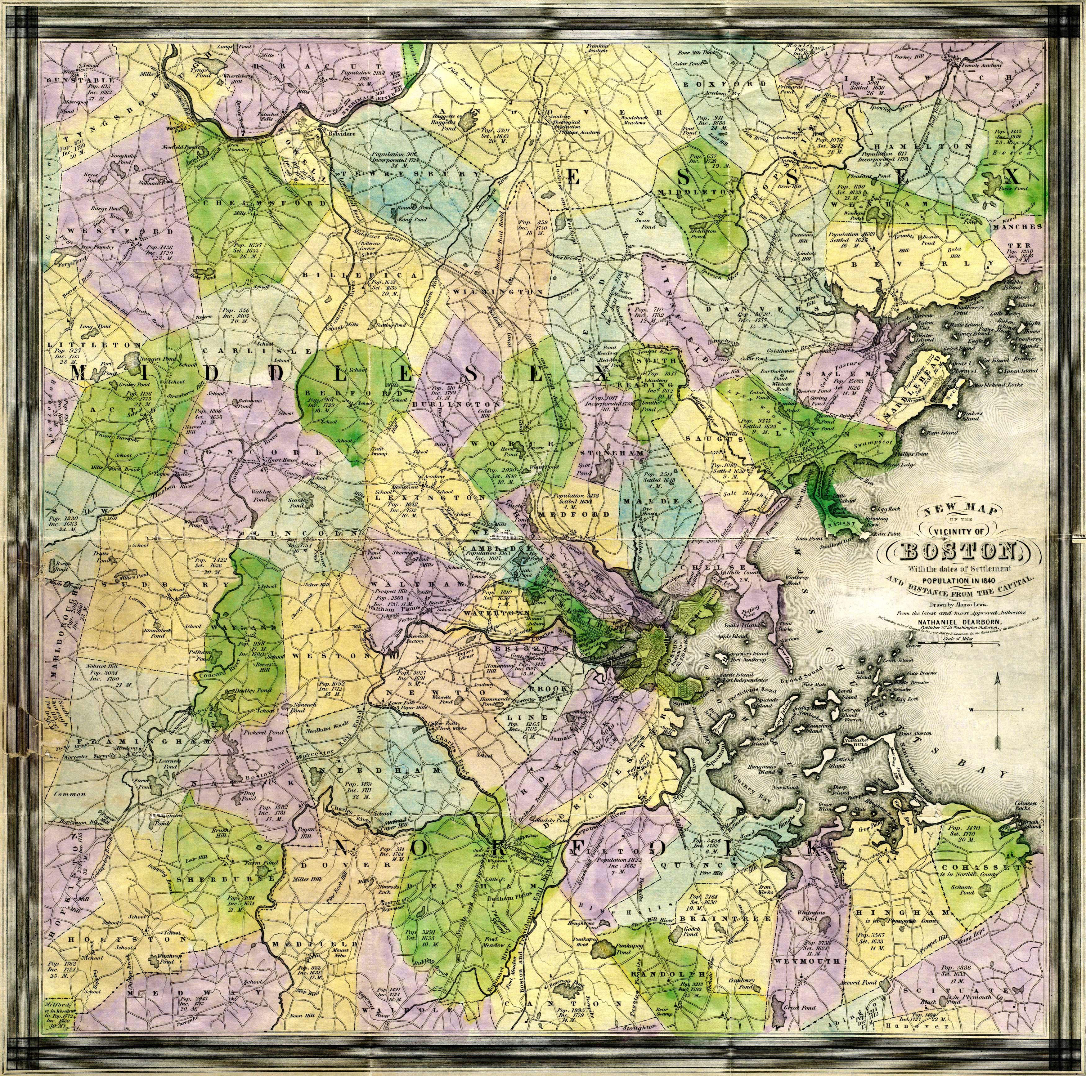 New map of the vicinity of Boston