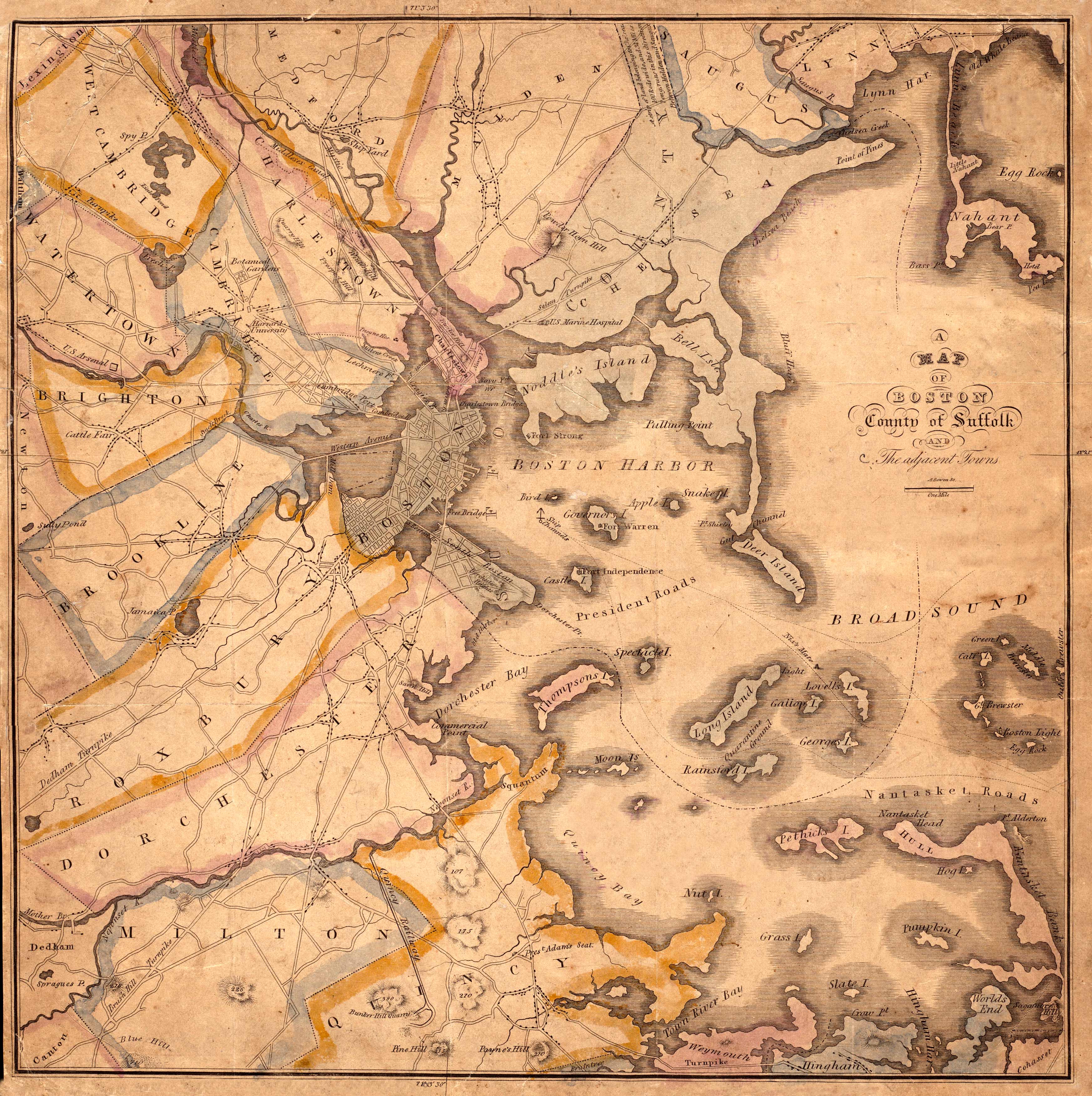 A map of Boston A map of Boston