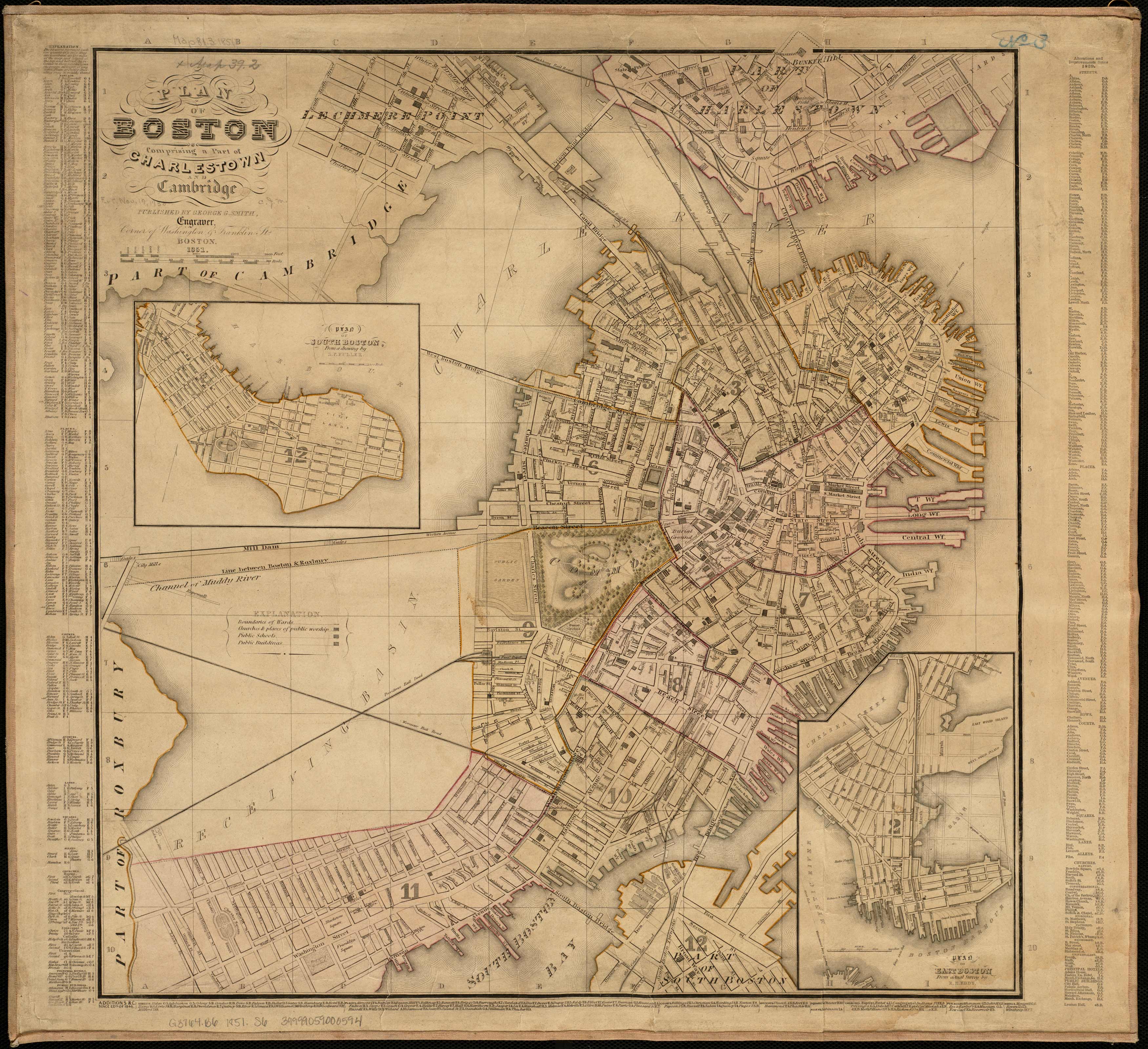 Plan of Boston comprising a part of Charlestown and Cambridge