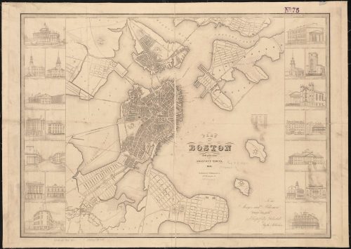 Plan of Boston with parts of the adjacent towns