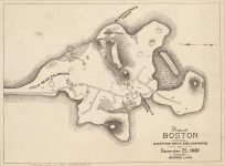 Plan of Boston showing existing ways and owners on December 25