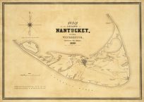 Map of the island of Nantucket